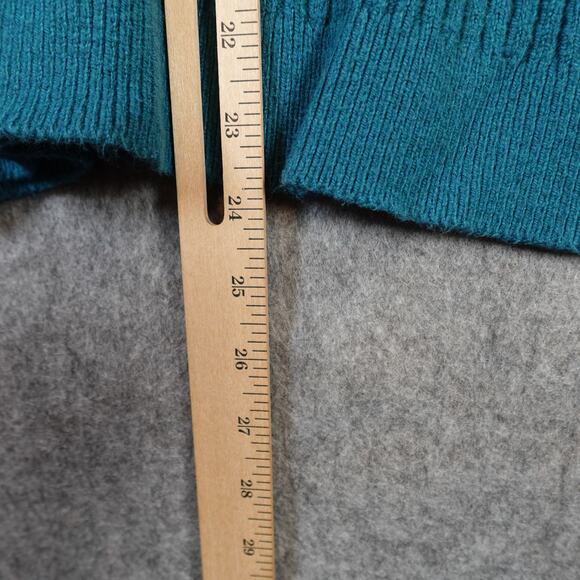 J. Jill Sweater Womens 2X Ribbed Collared Knit Stretch Blue/Green Cozy Casual - Picture 8 of 9